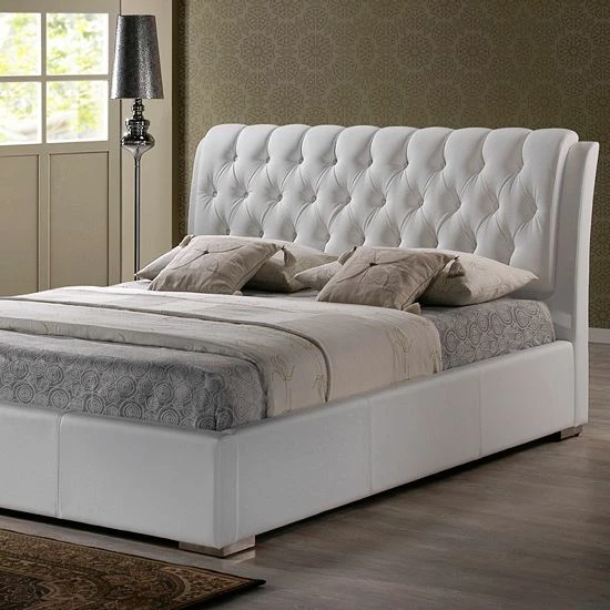 Baxton Studio Bianca Tufted Modern Full Bed White 1 Baxton Studio Bianca Tufted Modern Full Bed White