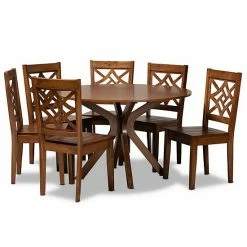 Baxton Studio Miela Dining 7-piece Set Walnut Brown -Baxton Studio Sales unnamed file 5566