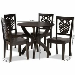 Baxton Studio Wanda Dining 5-piece Set Dark Brown Walnut 18 Baxton Studio Wanda Dining 5-piece Set Dark Brown Walnut -Baxton Studio Sales unnamed file 5575