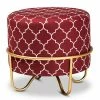 Baxton Studio Candice Ottoman Green