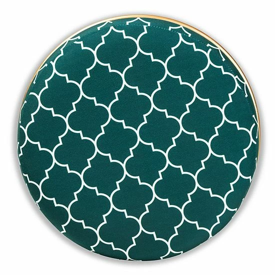 Baxton Studio Candice Ottoman Green 3 Baxton Studio Candice Ottoman Green - Image 3