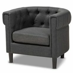Baxton Studio Bisset Chair Gray