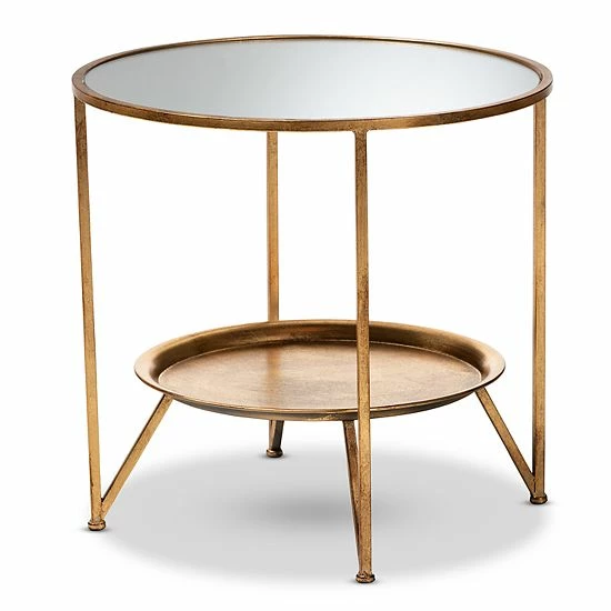 Baxton Studio Tamsin Gold End Table 1 Baxton Studio Tamsin Gold End Table