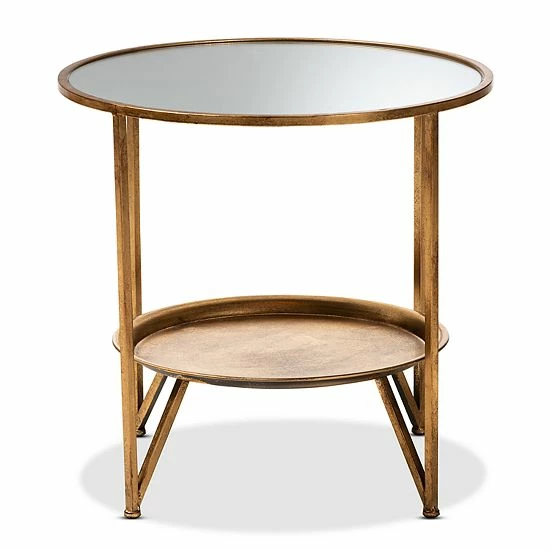 Baxton Studio Tamsin Gold End Table 2 Baxton Studio Tamsin Gold End Table - Image 2
