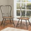 Baxton Studio Longford Armless Dining Chair 2-piece Set Black