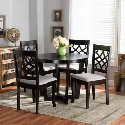 Baxton Studio Tricia Dining Table & Chair 5-piece Set -Baxton Studio Sales unnamed file 5681