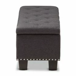 Baxton Studio Hannah Contemporary Storage Ottoman Bench Dark Gray 2 Baxton Studio Hannah Contemporary Storage Ottoman Bench Dark Gray -Baxton Studio Sales unnamed file 5698