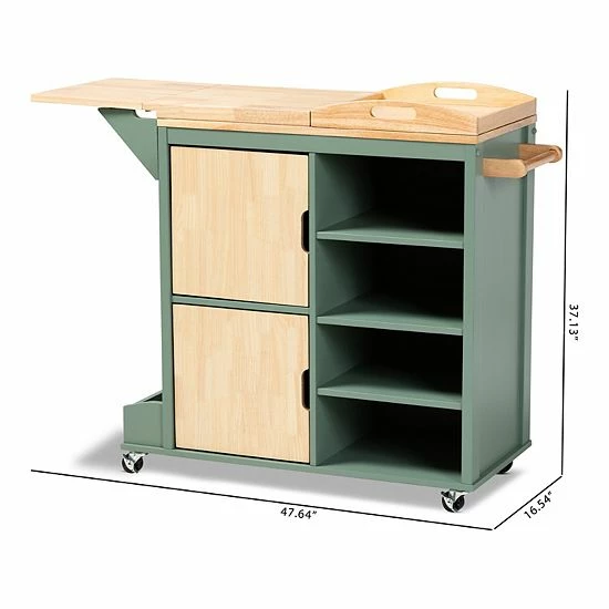 Baxton Studio Dorthy Kitchen Cart 14 Baxton Studio Dorthy Kitchen Cart - Image 14