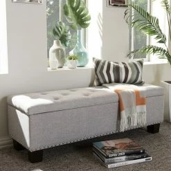 Baxton Studio Hannah Contemporary Storage Ottoman Bench Dark Gray 4 Baxton Studio Hannah Contemporary Storage Ottoman Bench Dark Gray -Baxton Studio Sales unnamed file 5700