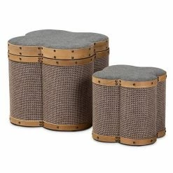 Baxton Studio Marilyn Ottoman 2-piece Set