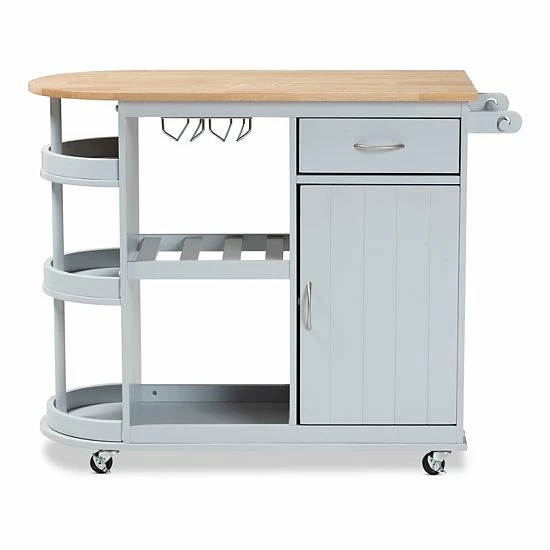 Baxton Studio Donnie Kitchen Bar Cart 6 Baxton Studio Donnie Kitchen Bar Cart - Image 6