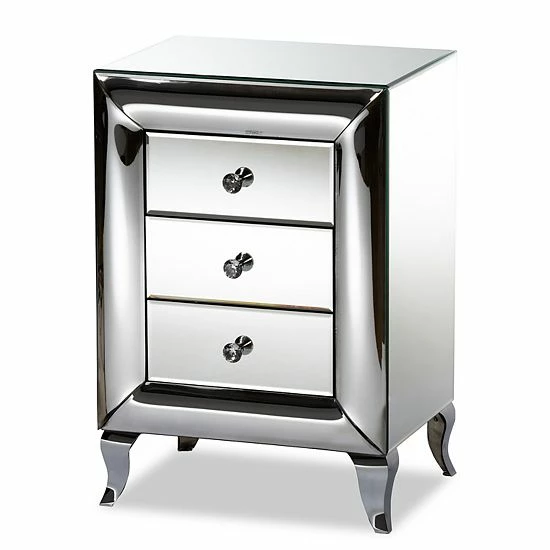 Baxton Studio Pauline Nightstand 1 Baxton Studio Pauline Nightstand