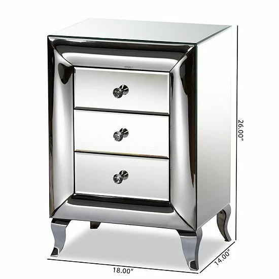 Baxton Studio Pauline Nightstand 8 Baxton Studio Pauline Nightstand - Image 8