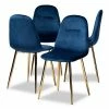 Baxton Studio Elyse Dining Chair 4-Piece Set Navy