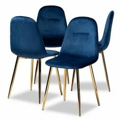 Baxton Studio Elyse Dining Chair 4-Piece Set Navy -Baxton Studio Sales unnamed file 5780