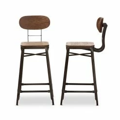 Baxton Studio Varek Rust Bar Stool 2-piece Set -Baxton Studio Sales unnamed file 5806