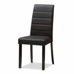 Baxton Studio Modern Espresso Textured Upholstered Chair & Table Dining 5-piece Set -Baxton Studio Sales unnamed file 5823