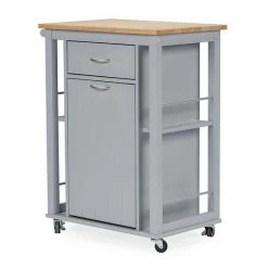 Baxton Studio Yonkers Kitchen Cart
