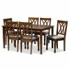 Baxton Studio Augustine Dining Table & Chair 7-piece Set