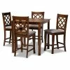 Baxton Studio Alora Pub Table & Chair 5-piece Set