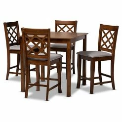 Baxton Studio Alora Pub Table & Chair 5-piece Set