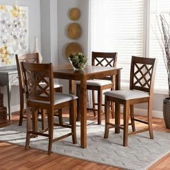 Baxton Studio Alora Pub Table & Chair 5-piece Set -Baxton Studio Sales unnamed file 5956