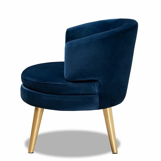 Baxton Studio Baptiste Chair Gray Gold 4 Baxton Studio Baptiste Chair Gray Gold - Image 4
