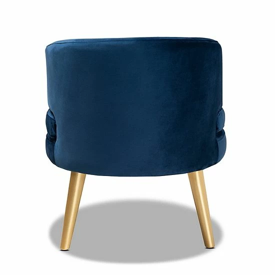 Baxton Studio Baptiste Chair Gray Gold 5 Baxton Studio Baptiste Chair Gray Gold - Image 5