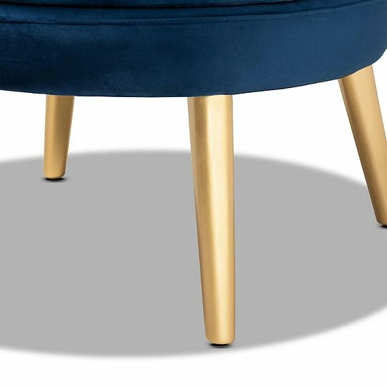 Baxton Studio Baptiste Chair Gray Gold 6 Baxton Studio Baptiste Chair Gray Gold - Image 6
