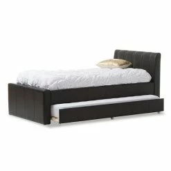 Baxton Studio Cosmo Faux-Leather Twin Bed & Trundle Black 9 Baxton Studio Cosmo Faux-Leather Twin Bed & Trundle Black -Baxton Studio Sales unnamed file 5977