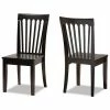 Baxton Studio Minette Dining Chair 2-piece Set Dark Brown