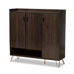 Baxton Studio Baldor Shoe Cabinet Floor Decor