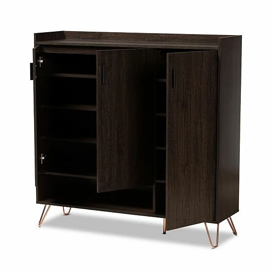 Baxton Studio Baldor Shoe Cabinet Floor Decor 2 Baxton Studio Baldor Shoe Cabinet Floor Decor - Image 2