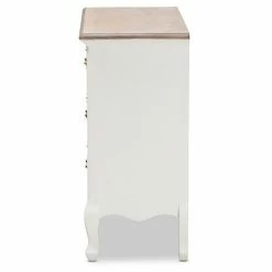 Baxton Studio Amalie White 4-Drawer Storage Cabinet 12 Baxton Studio Amalie White 4-Drawer Storage Cabinet -Baxton Studio Sales unnamed file 6027