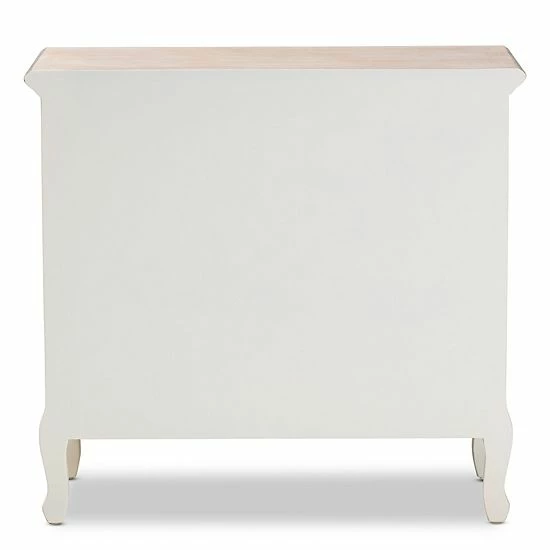 Baxton Studio Amalie White 4-Drawer Storage Cabinet 6 Baxton Studio Amalie White 4-Drawer Storage Cabinet - Image 6