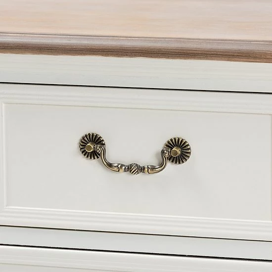 Baxton Studio Amalie White 4-Drawer Storage Cabinet 7 Baxton Studio Amalie White 4-Drawer Storage Cabinet - Image 7