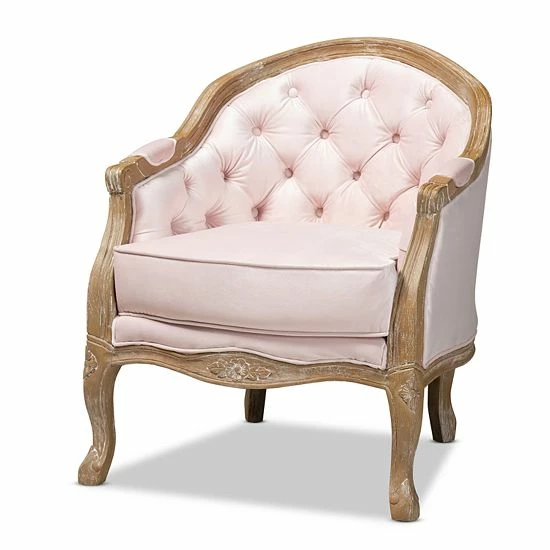 Baxton Studio Genevieve Light Pink Chair 1 Baxton Studio Genevieve Light Pink Chair
