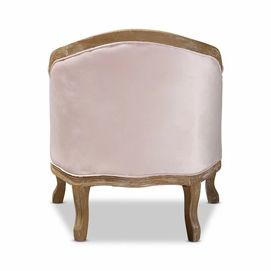 Baxton Studio Genevieve Light Pink Chair 3 Baxton Studio Genevieve Light Pink Chair - Image 3