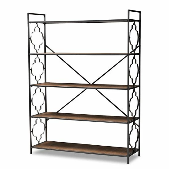 Baxton Studio Mirna Medium Brown Shelving 1 Baxton Studio Mirna Medium Brown Shelving