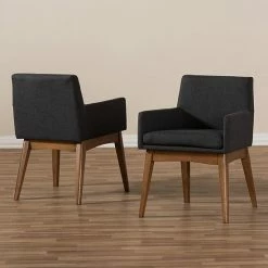 Baxton Studio Mid-Century Arm Dining Chair 2-piece Set Dark Gray 9 Baxton Studio Mid-Century Arm Dining Chair 2-piece Set Dark Gray -Baxton Studio Sales unnamed file 6076