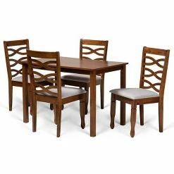 Baxton Studio Mirna Dining Table & Chair 5-piece Set