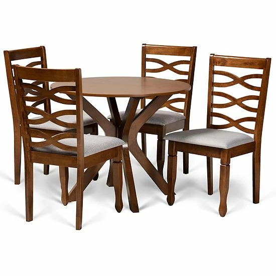 Baxton Studio Mila Dining Table & Chair 5-piece Set Baxton Studio Mila Dining Table & Chair 5-piece Set -Baxton Studio Sales unnamed file 6096