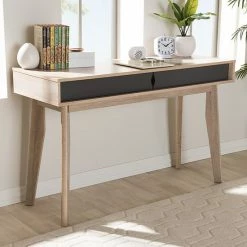 Baxton Studio Fella 2-Drawer Desk