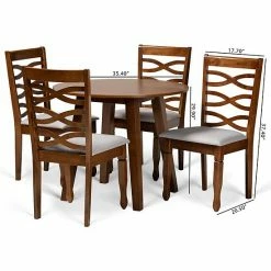 Baxton Studio Darina Dining Table & Chair 5-piece Set -Baxton Studio Sales unnamed file 6111
