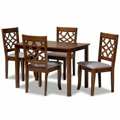 Baxton Studio Celina Dining Table & Chair 5-piece Set