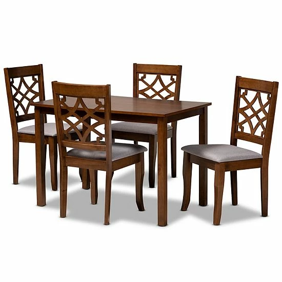 Baxton Studio Celina Dining Table & Chair 5-piece Set 1 Baxton Studio Celina Dining Table & Chair 5-piece Set