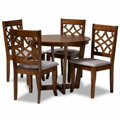 Baxton Studio Tricia Dining Table & Chair 5-piece Set