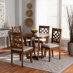Baxton Studio Tricia Dining Table & Chair 5-piece Set -Baxton Studio Sales unnamed file 6125
