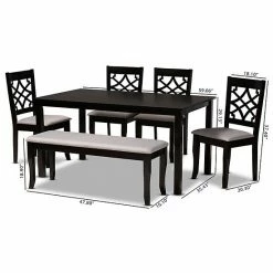 Baxton Studio Dori Dining Table & Chair 6-piece Set 15 Baxton Studio Dori Dining Table & Chair 6-piece Set -Baxton Studio Sales unnamed file 6135