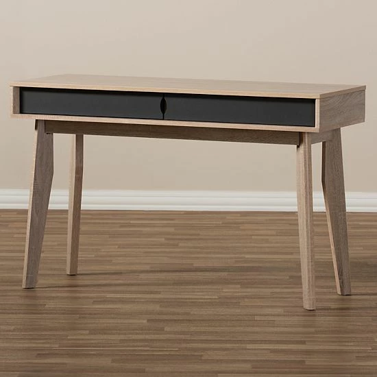 Baxton Studio Fella 2-Drawer Desk 7 Baxton Studio Fella 2-Drawer Desk - Image 7